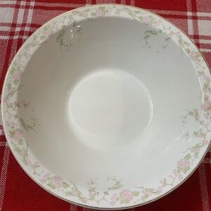 Johnson Brothers Pink and Green Floral Bowl